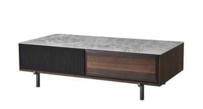 FC178 Latest Design Coffee Table, Ceramic Top, Wooden Coffee Table, Coffee Table in Home and Hotel Furniture Customization