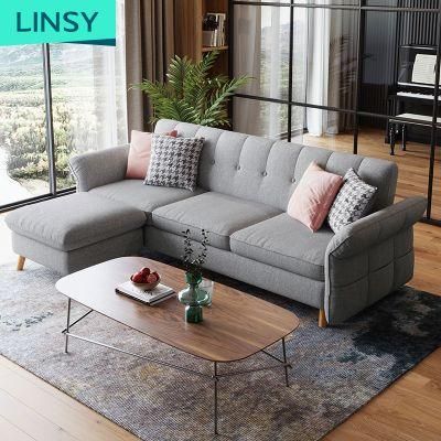 Linsy Gray European Sofa Bed Living Room Furniture 1012