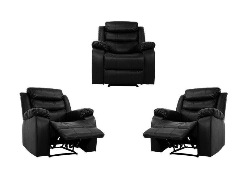 Jky Furniture Leather Manual Recliner Chair with High Quality Padded Seat for Living Room