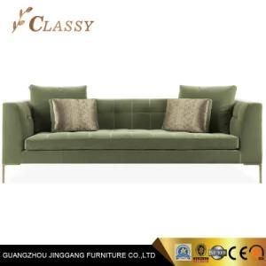 Italian Design Furniture Living Room Modern Sofa with Velvet Cushion