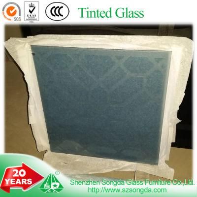 8mm Blue Star Grey Glass Sandblast Forsted Design Tempered