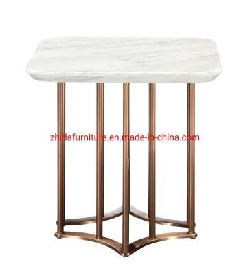 Square Home Lobby Hotel Marble Top Coffee Table for Hotel Bedroom