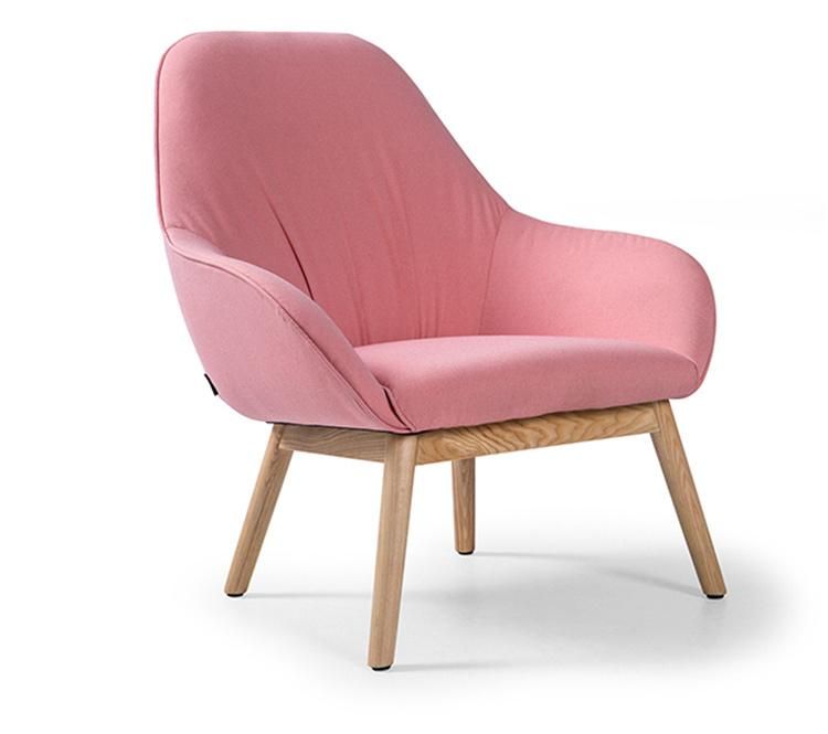 Modern Home Office Furniture Pink Fabric Sofa Chair Leisure Chair