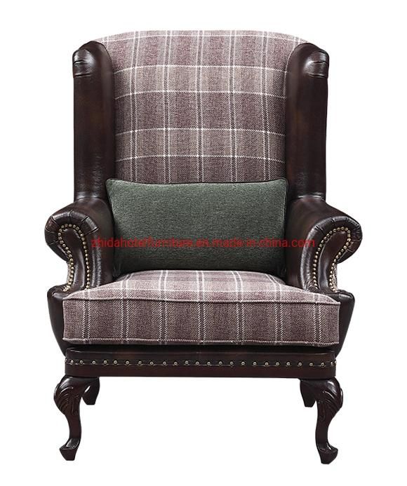 European Style Solid Wood Hotel Lobby Reception Restaurant Living Room Chair