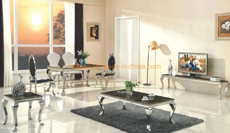 Dining Table Set Marble Coffee Table Nordic Style Home Furniture Metal Large Wrought Iron Golden Square Modern Corner Side Table