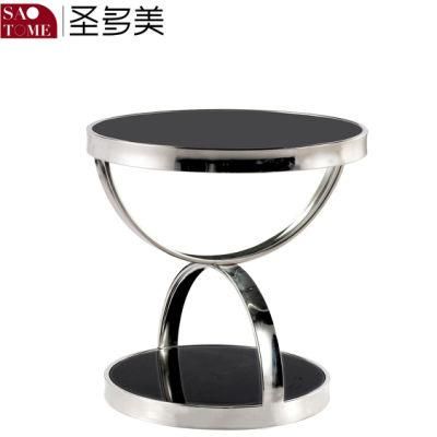 Modern Popular Home Living Room Furniture Two Reverse Semicircle Base End Table