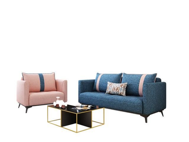 Modern Home Living Room Guest Room Functional Fabric Sofa Set