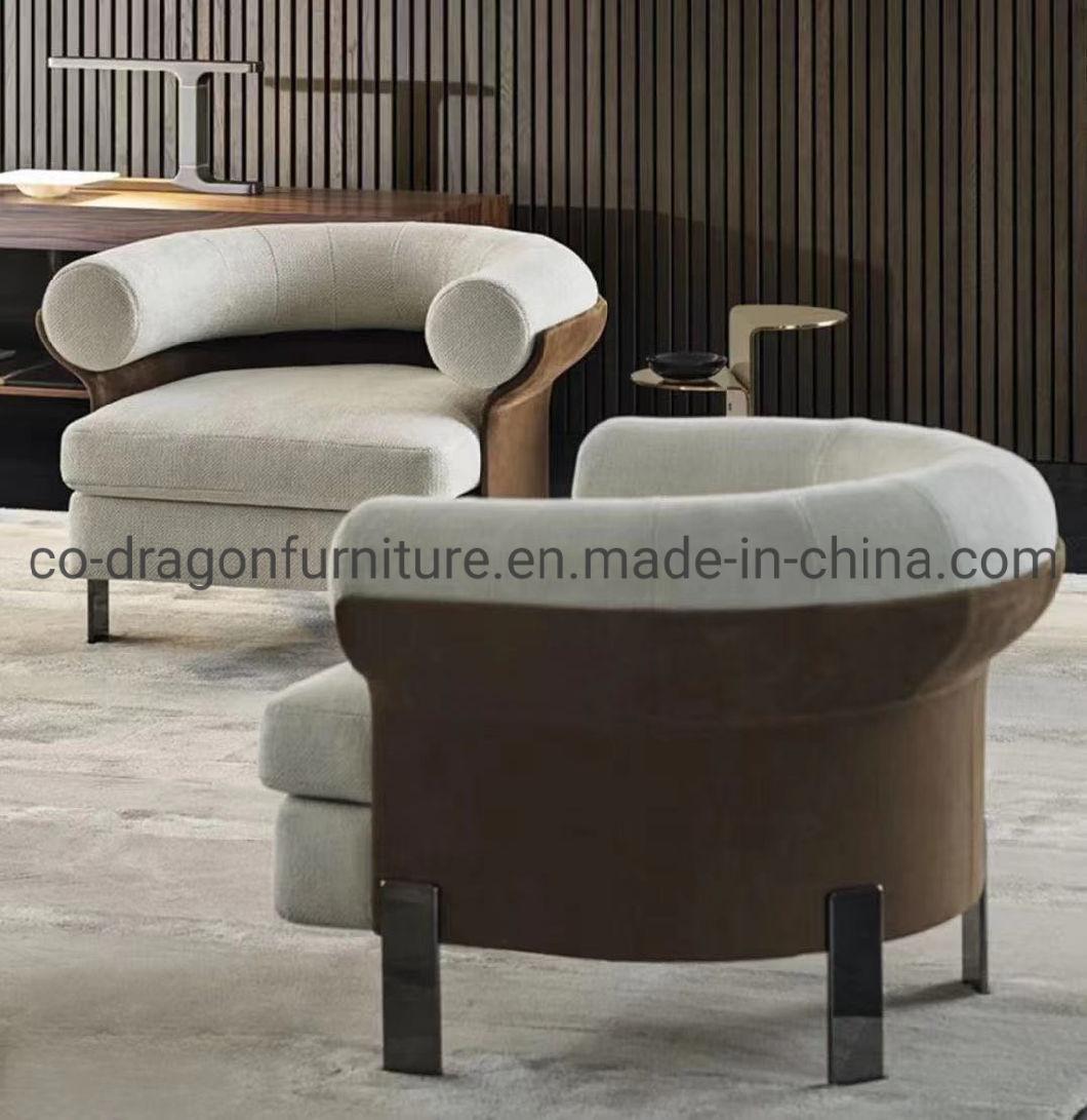 Modern Home Furniture Wooden Frame Fabric Simple Sofa Leisure Chair