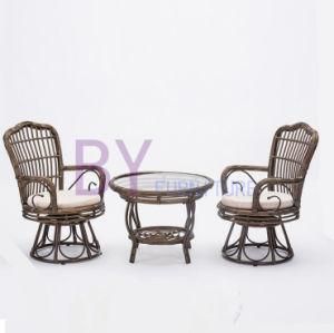 by-491 Wholesale Luxury Restaurant Three-Piece Living Room Rotary Chair Furniture
