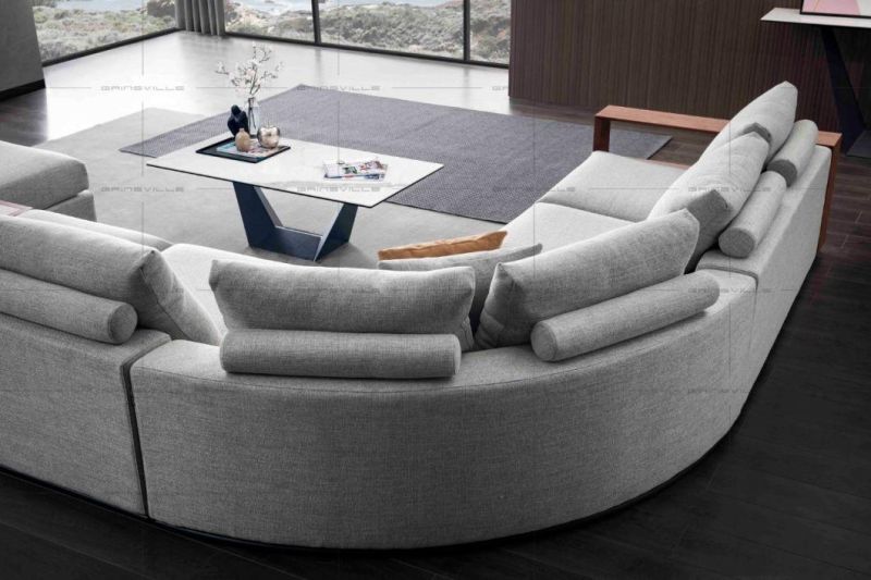 China Manufacturer Latest European Modern Furniture Genuine Fabric Sofa Living Room Furniture