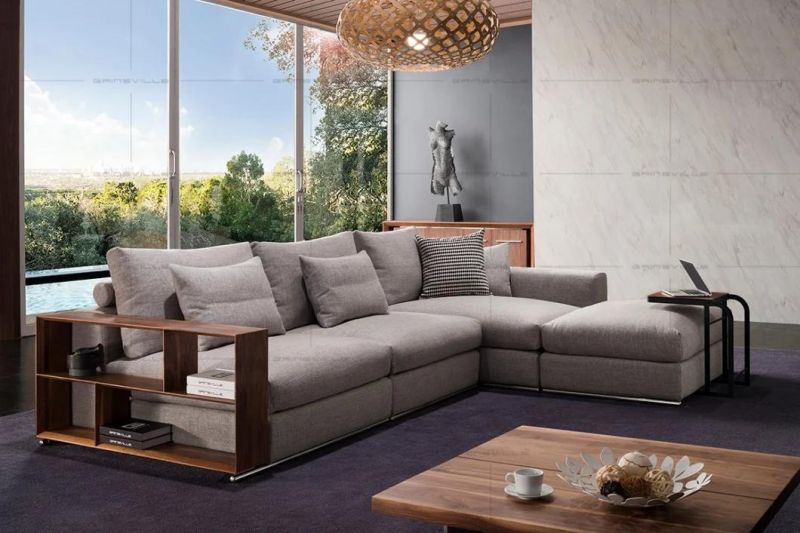 Home Furniture Set Livingroom Furnitue Sectional Sofa with Beautiful Curve Seats GS9001