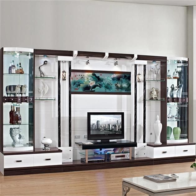 MDF TV Cabinet in Melamine Veneer Customized Color