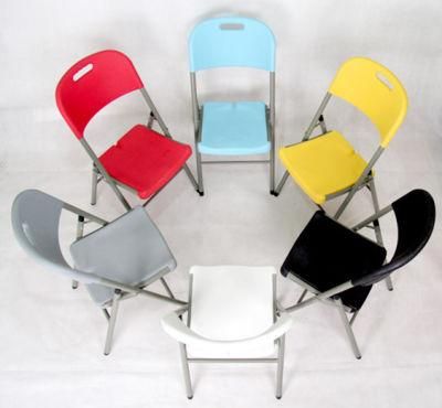 Garden Furniture Plastic Foldable Colored Dining Chairs, Plastic Folding Banquet Chair for Wholesale, Office Chair, Leisure Chair