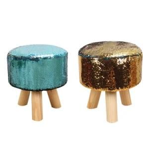 Durable Economic Convenient Sequins Bedroom Furniture Wooden Shoe Change Seat