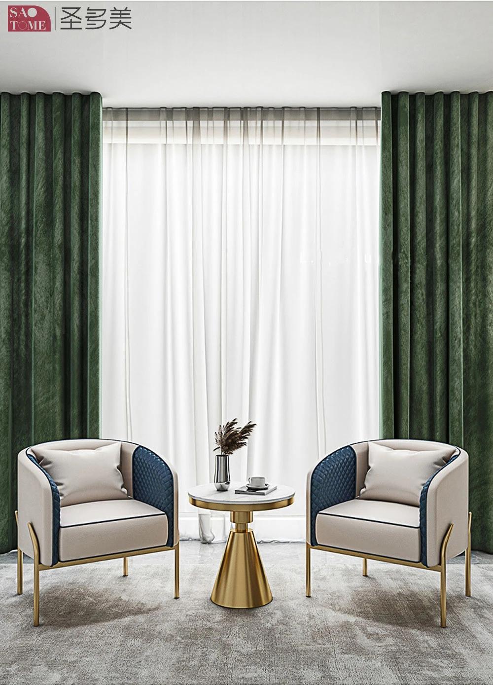 New Style Home Furniture Titanium Gold Living Room Coffee Table Metal Side Table Bedroom Table Melamine Laminated Tea Table