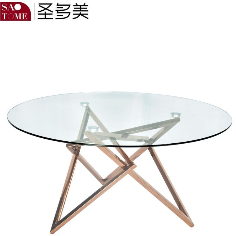 Square Practical Transparent Glass End Table
