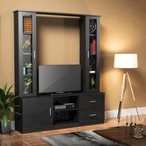 Particle Board Wooden LCD TV Stand Entertainment Wall TV Unit for Living Room