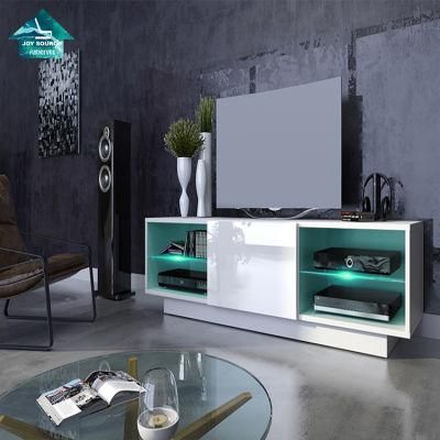 New Design Modern Simple UV High Gloss TV Stand LED Light TV Wall Cabinet Units Designs Wood TV Cabinet