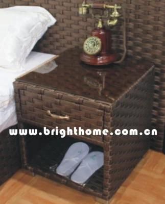 Wicker Rattan Hotel Bedroom Furniture Bedside Table Bp-Bc32