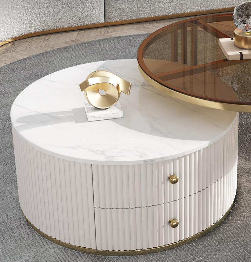 Home Furniture Round Center Table Marble Coffee Tables Modern Luxury Coffee Table for Living Room