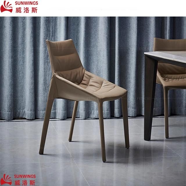 Light and Luxury Solid Wood Fabric All - Covered Dining Chair for Hotel