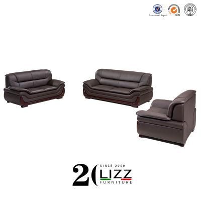 Modern Sectional Home Living Room Furniture 1+2+3 Top Grain Genuine Leather Sofa