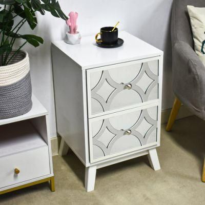 Factory Customized Living Room Living Corner Side Tables Two Drawers Table