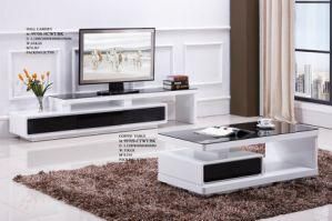 MDF Living Room Extend TV Stand Hall Cabinet Tempered Glass Modern Home Furniture