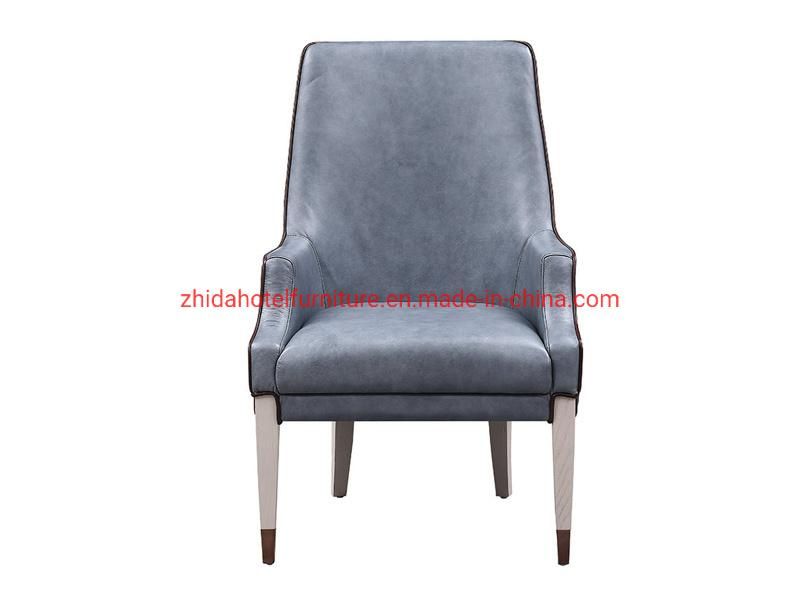 Hotel Antique Wooden Fabric Leather Living Room Restaurant Dining Chair
