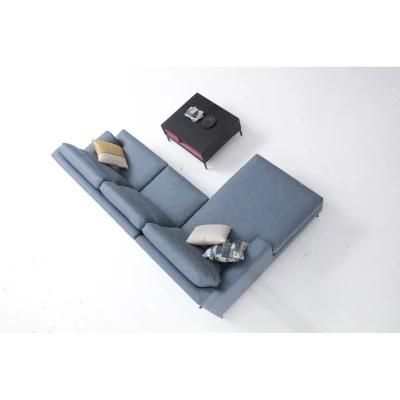 Wholesale Market Living Room Furniture Fabric Sofa with Chaise