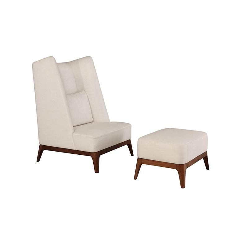 Modern Fabric Chair Home Furniture Living Room Relax Chair with Stool