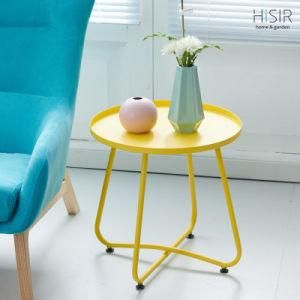 Nordic Style Plant Stand Round Table Metal Coffee Side Table
