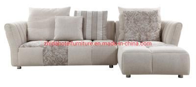 Cheap White Fabric Sofa Living Room Corner Sofa Set for Hotel Villa Bedroom