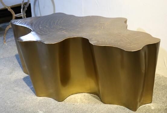 Modern Stainless Steel Unusual Root Tea Table