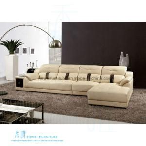 Modern Living Room Corner Leather Sofa for Home (HW-8165S)