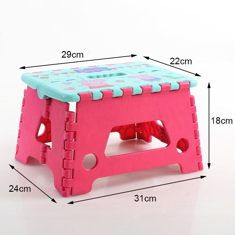 Page Cartoon Cute Children Adult Portable Folding Plastic Stool