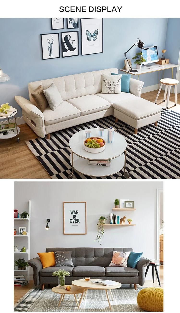 Linsy European Gray Functional Corner Sofa Bed 1012