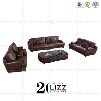 Classical Leisure Home Living Room Sectional Furniture Leather Sofa