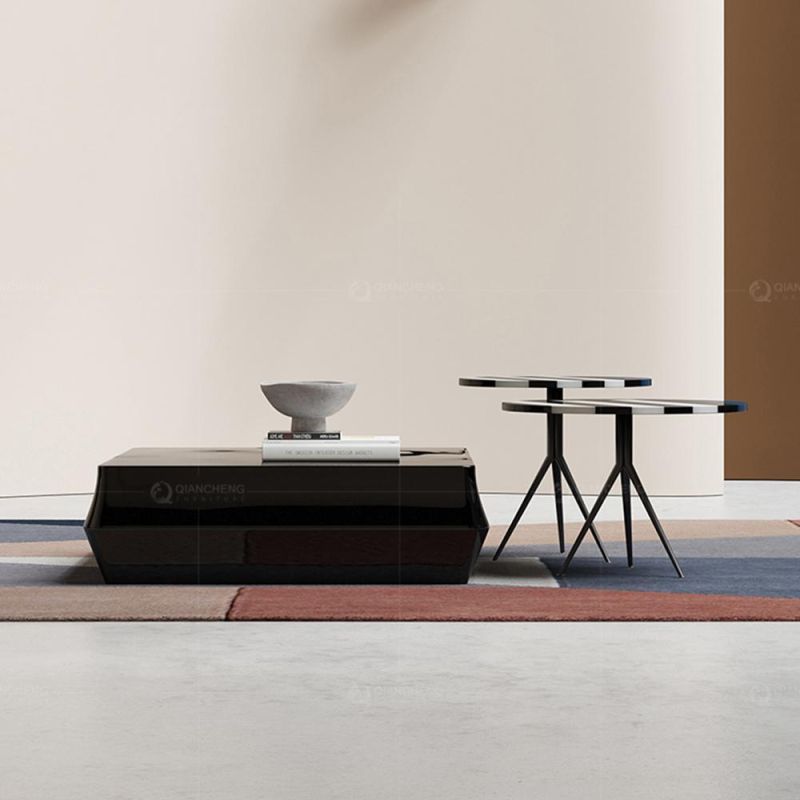 New Design Accent Sofa Corner Combination Coffee Table