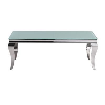 Luxury Design Coffee Tables Rectangle Shaped Modern Stainless Steel Center Table for Living Room Villa House Furniture