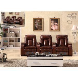 2016 Real Leather VIP Cinema Recliner Sofa 6051TV