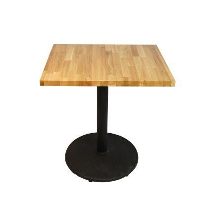Solid Oak Butcher Block Table Top 24X30inch with Round Base