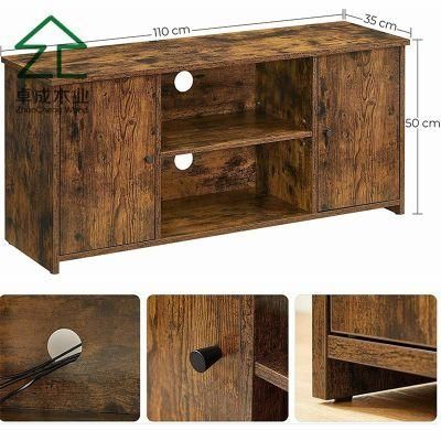 Farmhouse Style Wooden Storage TV Console Stand