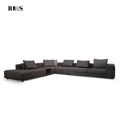 Modern Contemporary Italian Home Furniture Living Room Furniture Leather &amp; Fabric Sofa