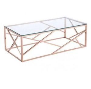 2021 High Quality Stainless Steel Frame Glass Coffee Table