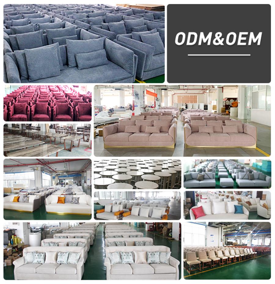 Zhida Italian Style Home Furniture Supplier Villa Living Room Set Modern Fabric L Shape Sectional Sofa Couch for Hotel Lobby Furniture