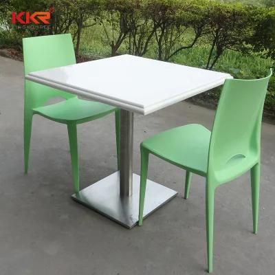 Modern Solid Surface Acrylic Kfc Restaurant Dining Room Table