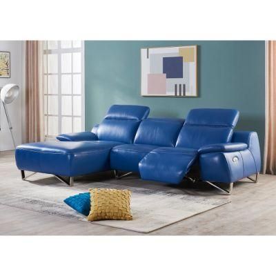 Leisure Contamporary Concise Home Furniture Living Room Apartment Leather Lift Daybed Recliner Sofa