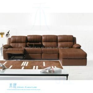 Modern Living Room L-Shape Leather Recliner Sofa (HW-8192CS)