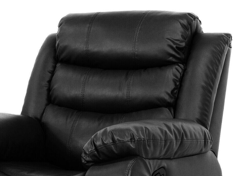 Jky Furniture Leather Manual Recliner Chair with High Quality Padded Seat for Living Room